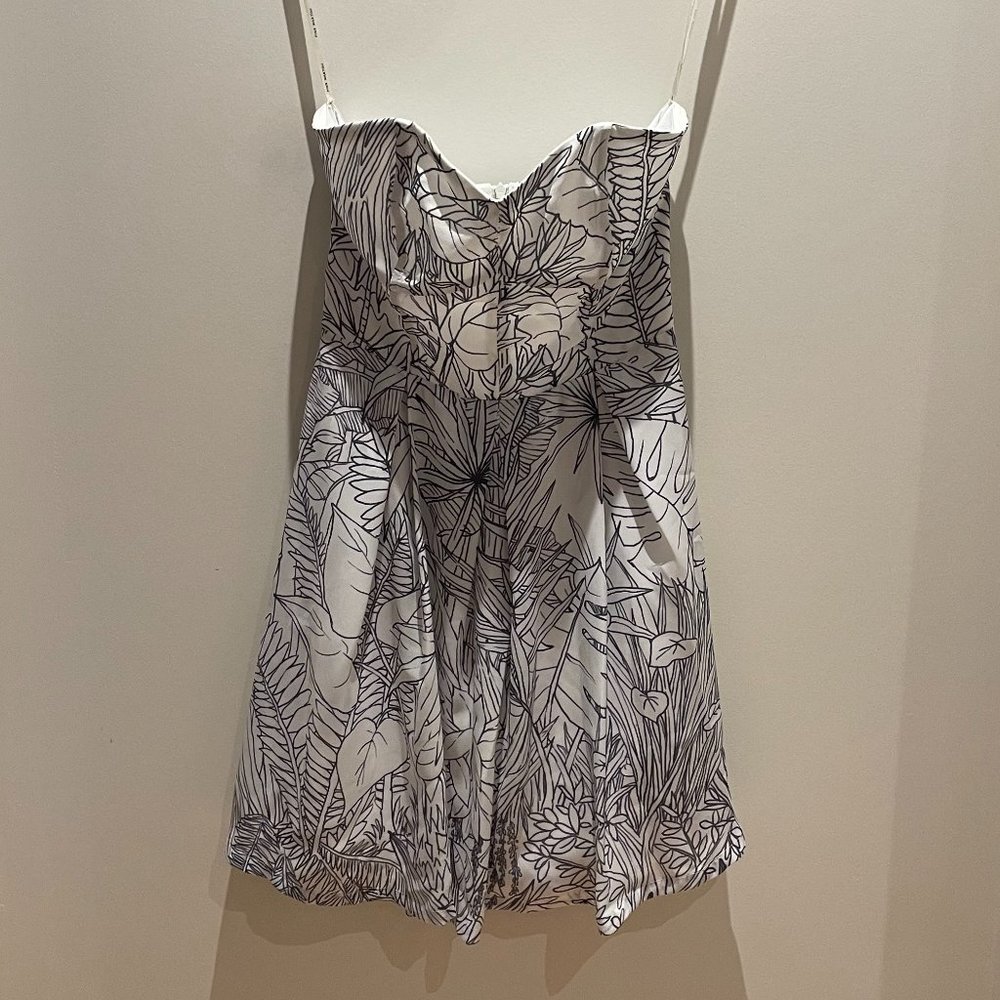 Pink Martini 'Dina' Strapless Floral Print Mini Dress XS